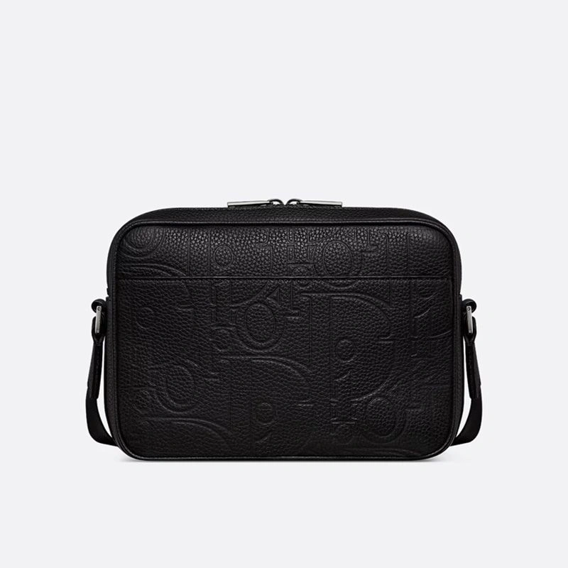 Affordable 202 Small Dior Rider 2.0 Zipped Messenger In Dior Signature Grained Calfskin Black - Image 3