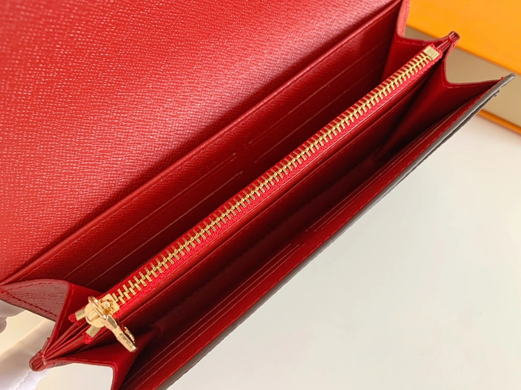 Bright 3115 Louis Vuitton LV Wallets In Red For Women - Image 4