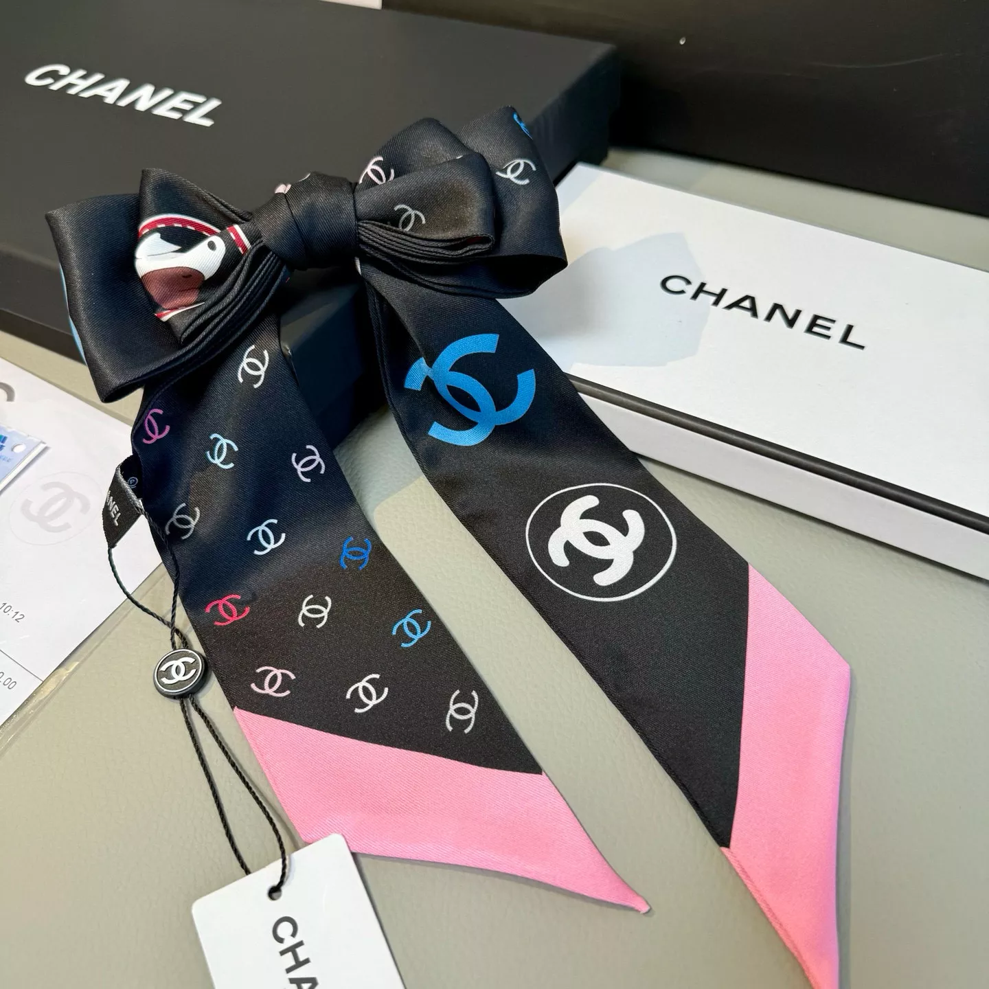 Chanel Silk Scarf Modern 831 - Image 3