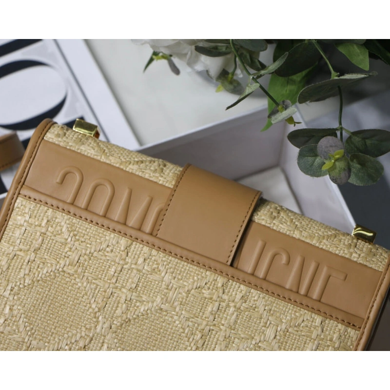 The 30 Mon Christian Dior 30 Montaigne Bag in Natural Cannage Raffia - Image 5