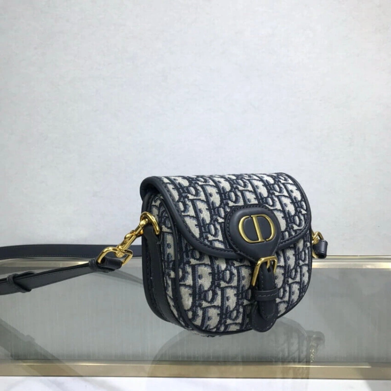 Adjustabl Christian Dior Small Bobby Bag Blue Oblique Jacquard - Image 7