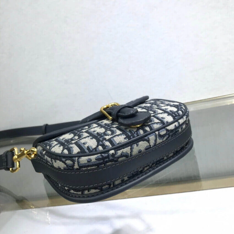 Adjustabl Christian Dior Small Bobby Bag Blue Oblique Jacquard - Image 11