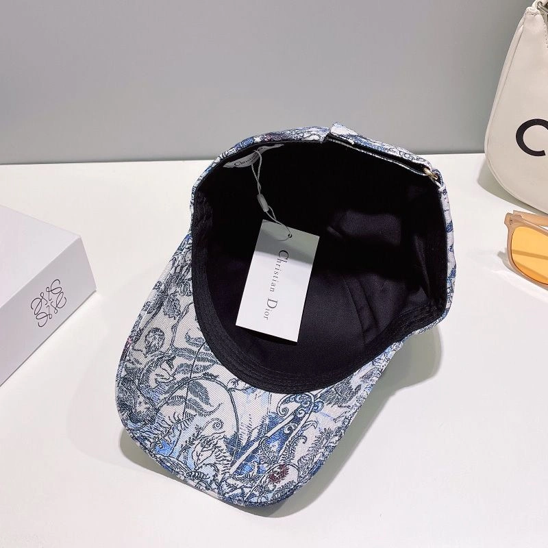 DailyWear 1586 Dior Baseball Cap Jardin Magique Motif Cotton Blue - Image 3