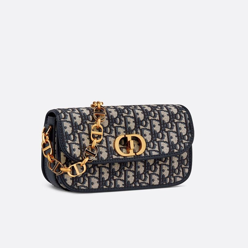 Dior 30 Montaigne Avenue Bag In Oblique Motif Canvas Blue Comfortable 2365 - Image 3