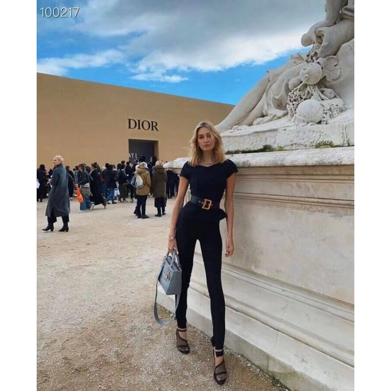 Beige Can Dior Medium Lady D-Lite Bag Gray Cannage Embroidered - Image 9