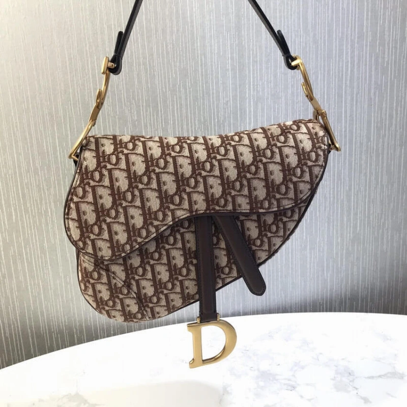 Magnetic Dior Saddle Bag Burgundy Oblique Jacquard - Image 3