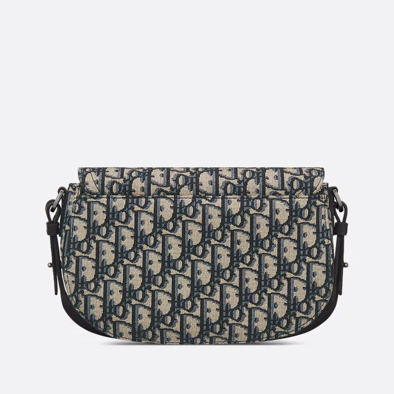 Dior Saddle Compact Messenger In Oblique Motif Canvas and Grained Calfskin Blue UrbanStyle 2017 - Image 3