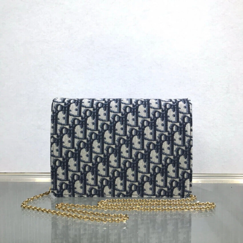 22 x 14.5 Dior Saddle Pouch Blue Oblique Jacquard - Image 6
