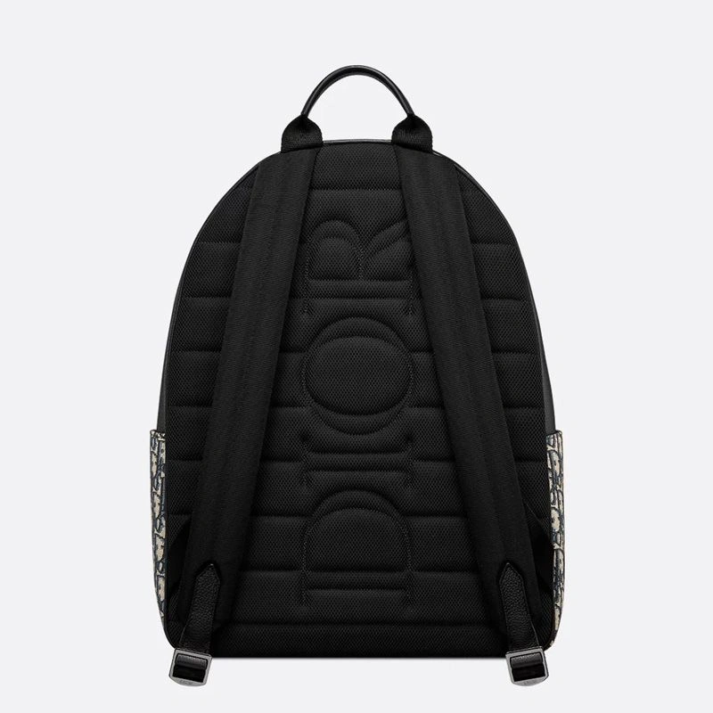 Dior Saddle Zip Backpack In Oblique Motif Canvas with Grained Calfskin Blue BestValue 267 - Image 3