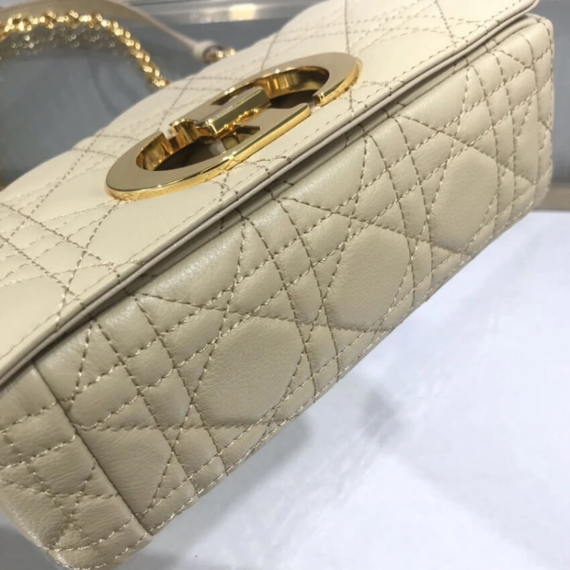 The new Di Dior Small Caro Bag Beige Supple Cannage Calfskin - Image 6