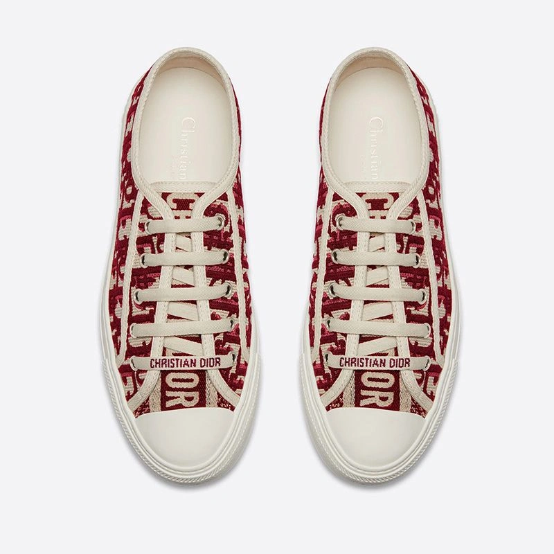 EasyMatch 4869 Walk'n'Dior Sneakers Women Oblique Motif Canvas Burgundy - Image 3