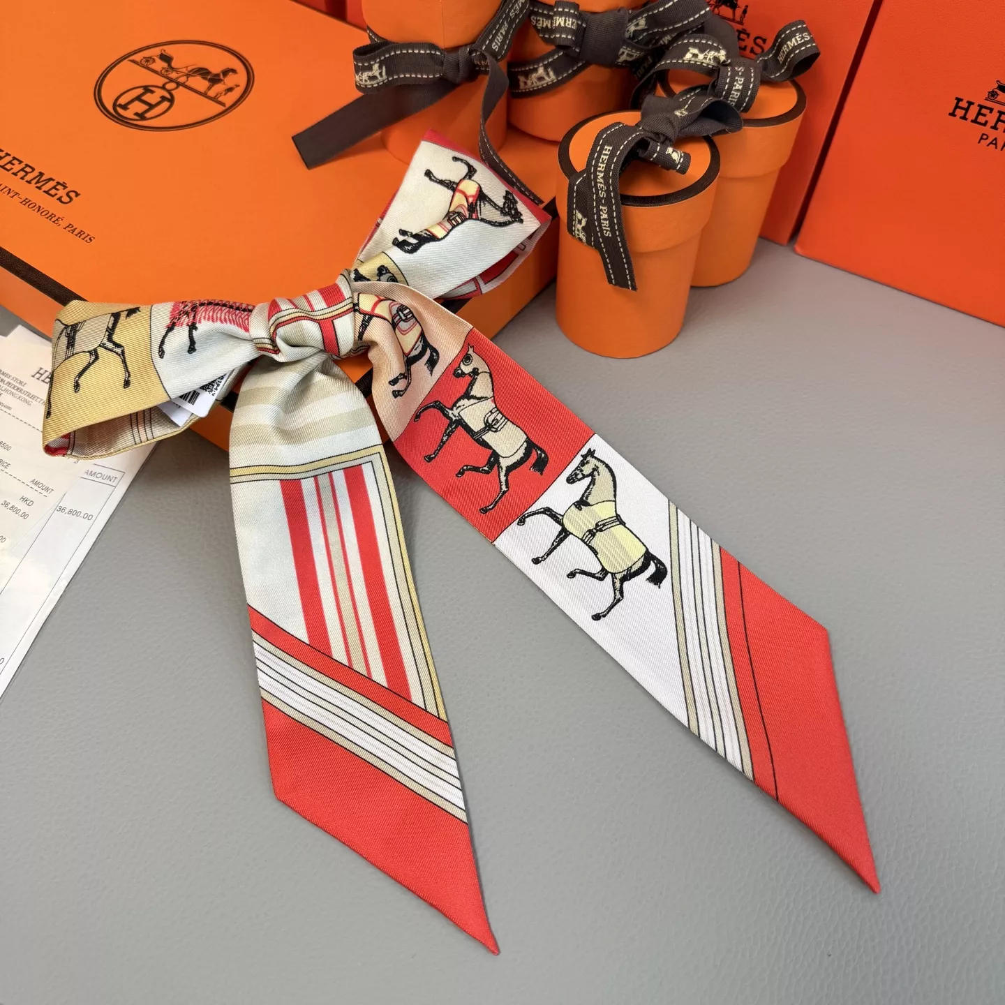 Elegant 1871 Hermes Silk Scarf - Image 3