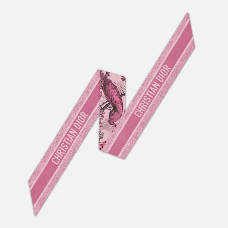 GoAnywhere 683 Dior Mitzah Twill In Toile de Jouy Voyage Motif Silk Pink - Image 3