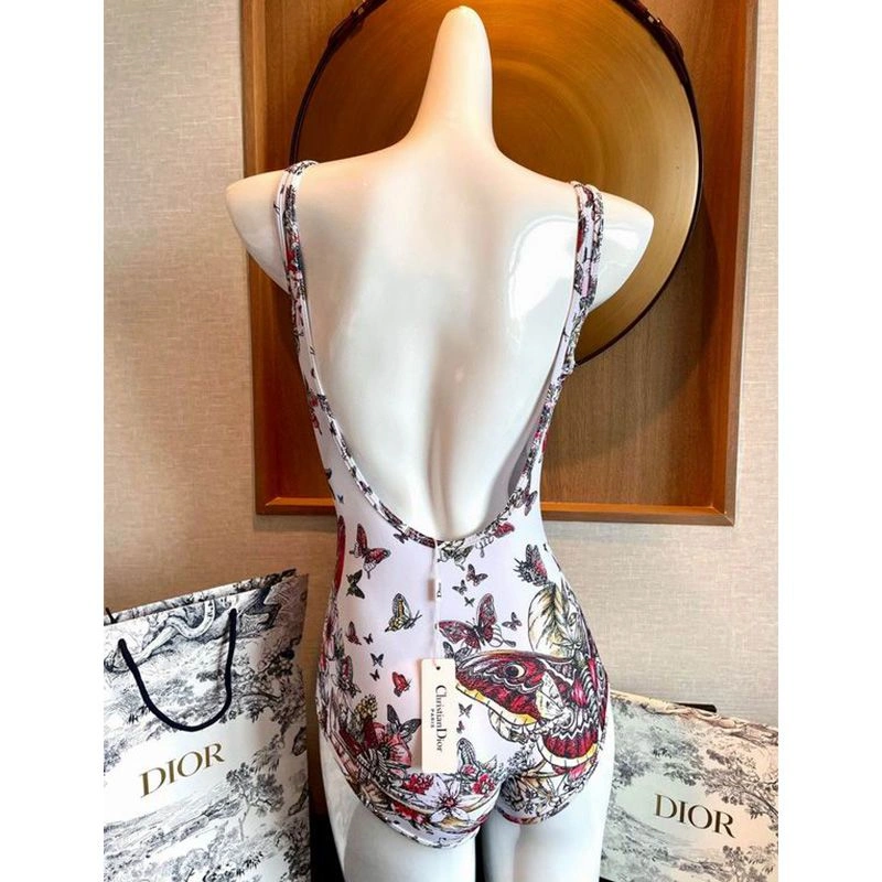 GoAnywhere 9707 Christian Dior Swimsuit Women Poetry Butterfly Motif Lycra Multicolor - Image 3