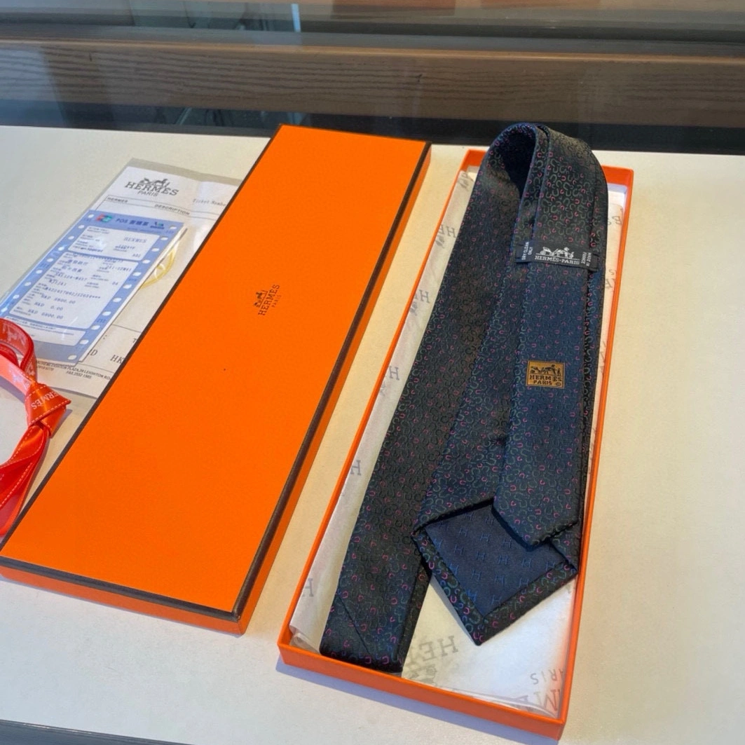 Hermes Necktie For Men Comfortable 7107 - Image 6