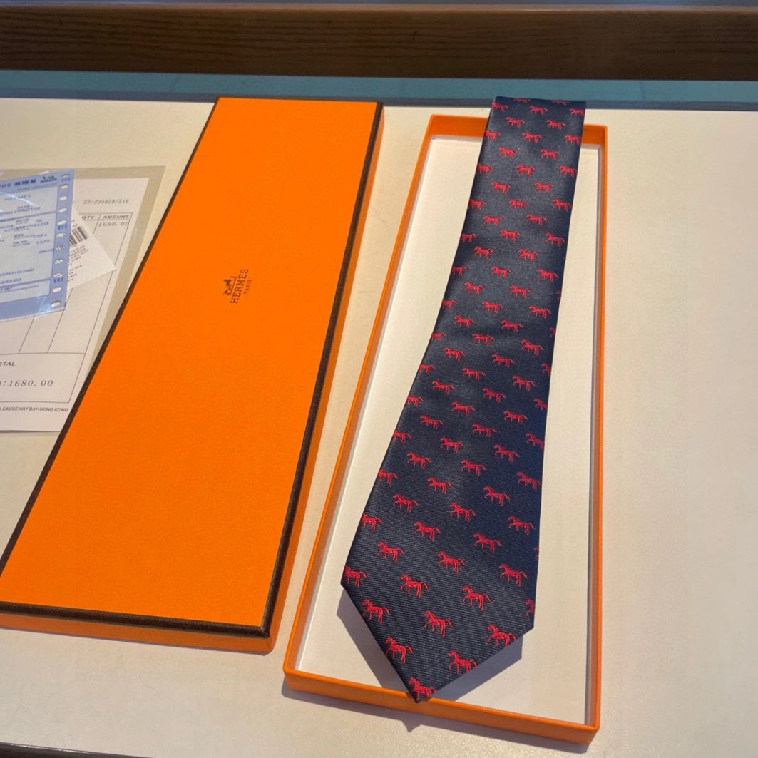 Hermes Necktie For Men Durable 9219 - Image 7