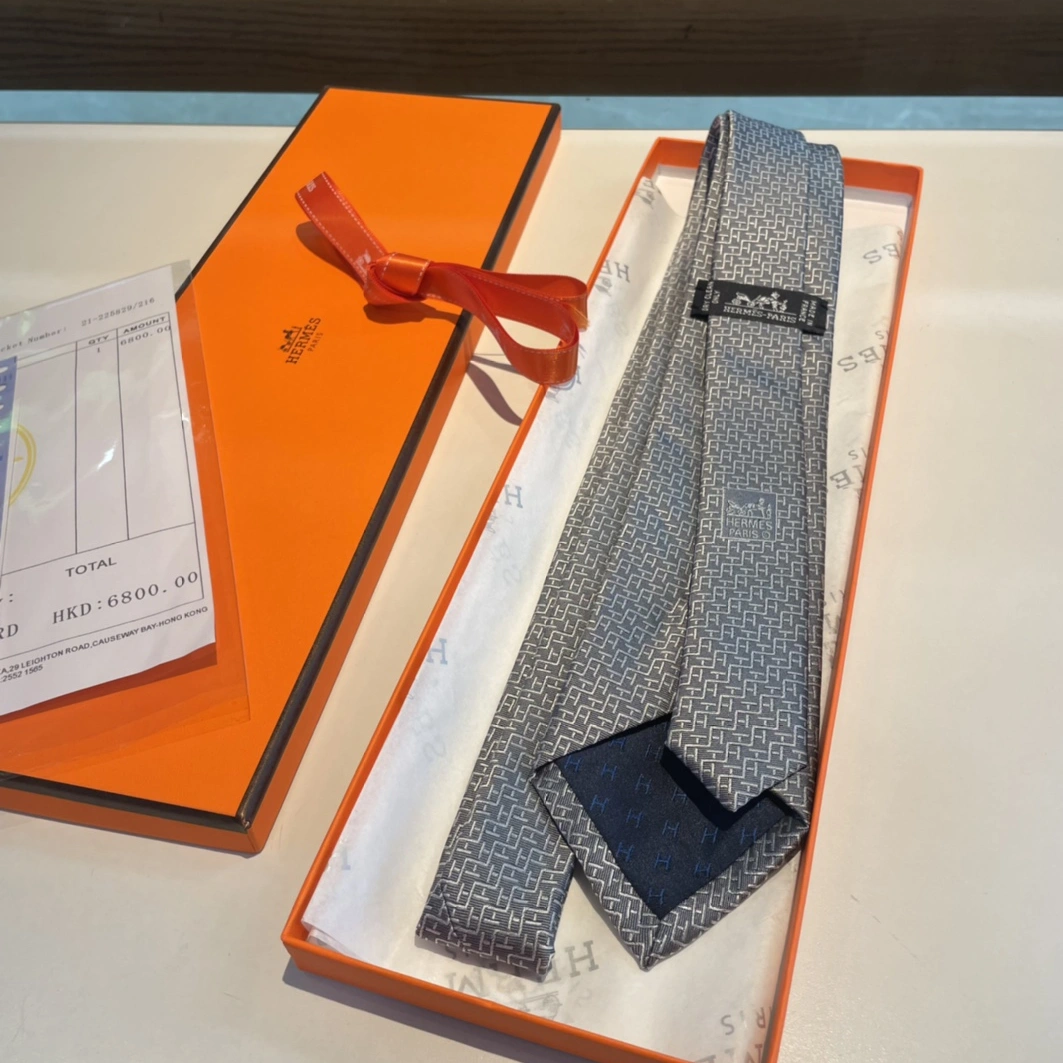 Hermes Necktie For Men HighQuality 9834 - Image 7