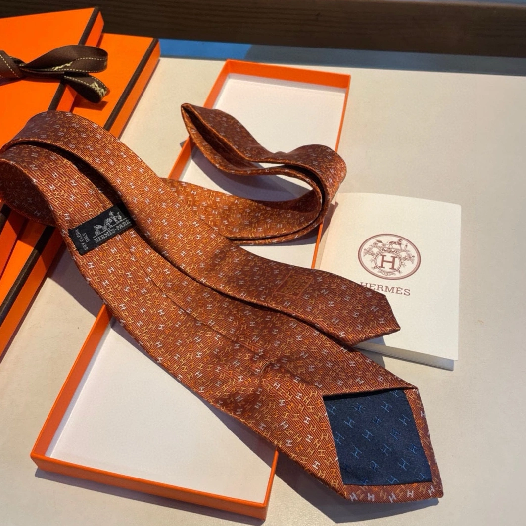 Hermes Necktie For Men Trendsetting 7361 - Image 4
