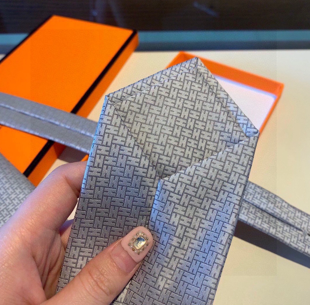 Hermes Necktie For Men Versatile 1807 - Image 6