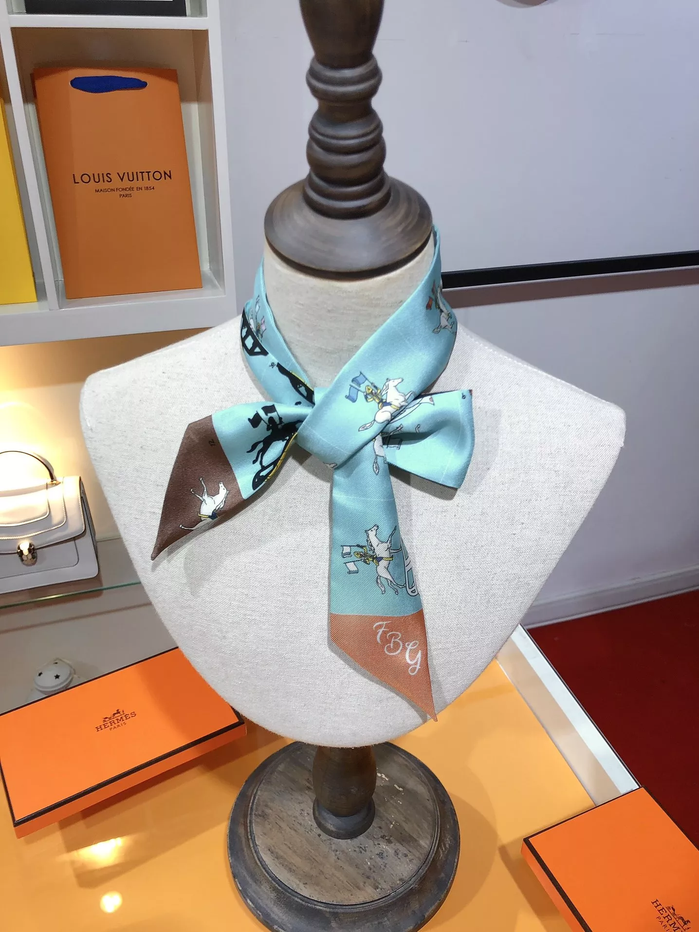 Hermes Silk Scarf Modern 1950 - Image 6