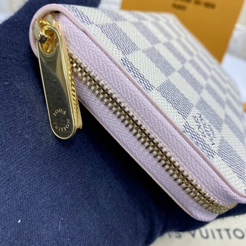Damier Az Louis Vuitton Damier Azur Zippy Wallet Pink - Image 5