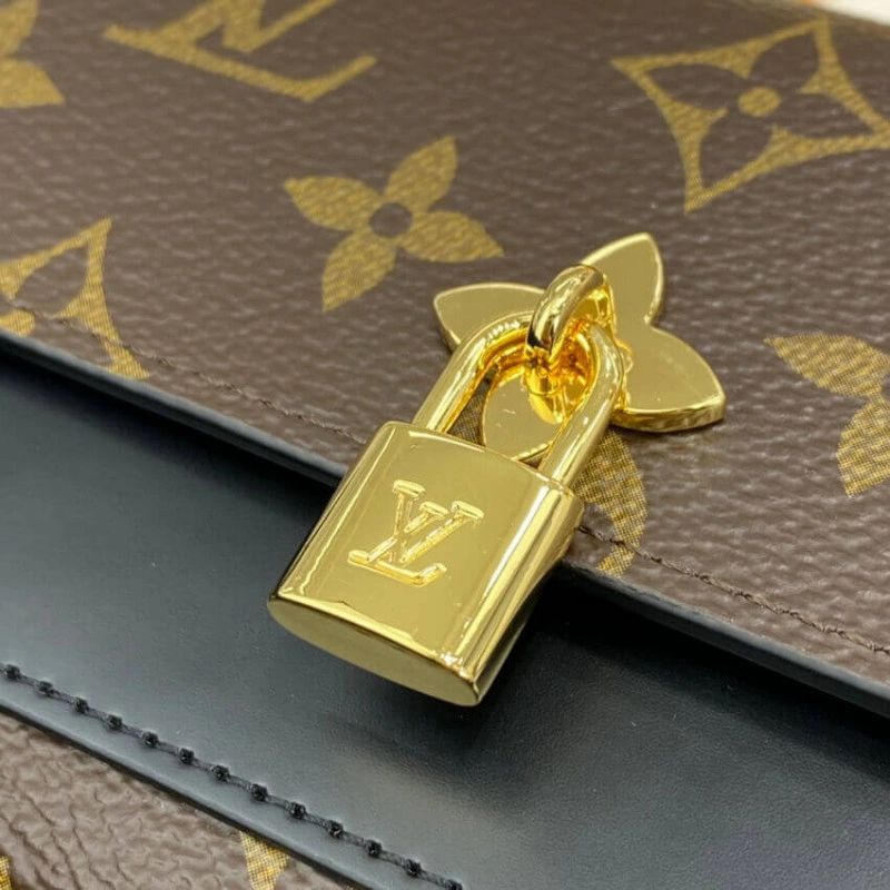 Golden co Louis Vuitton Flower Compact Wallet Black - Image 6