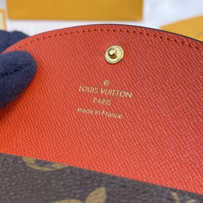Gusseted Louis Vuitton Monogram Canvas Rosalie Coin Purse Orange - Image 7