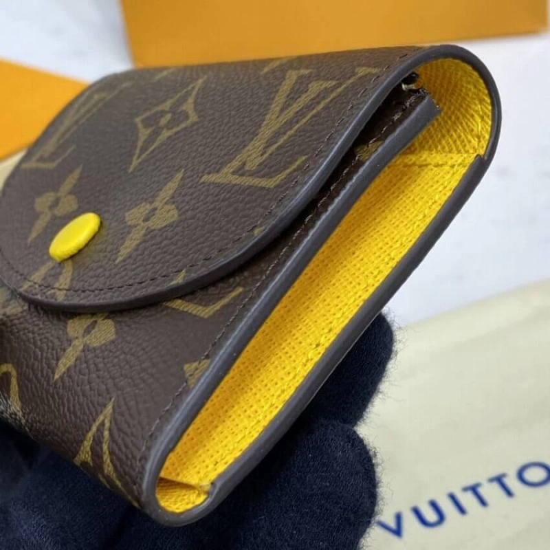 Grained c Louis Vuitton Monogram Canvas Rosalie Coin Purse Yellow - Image 4