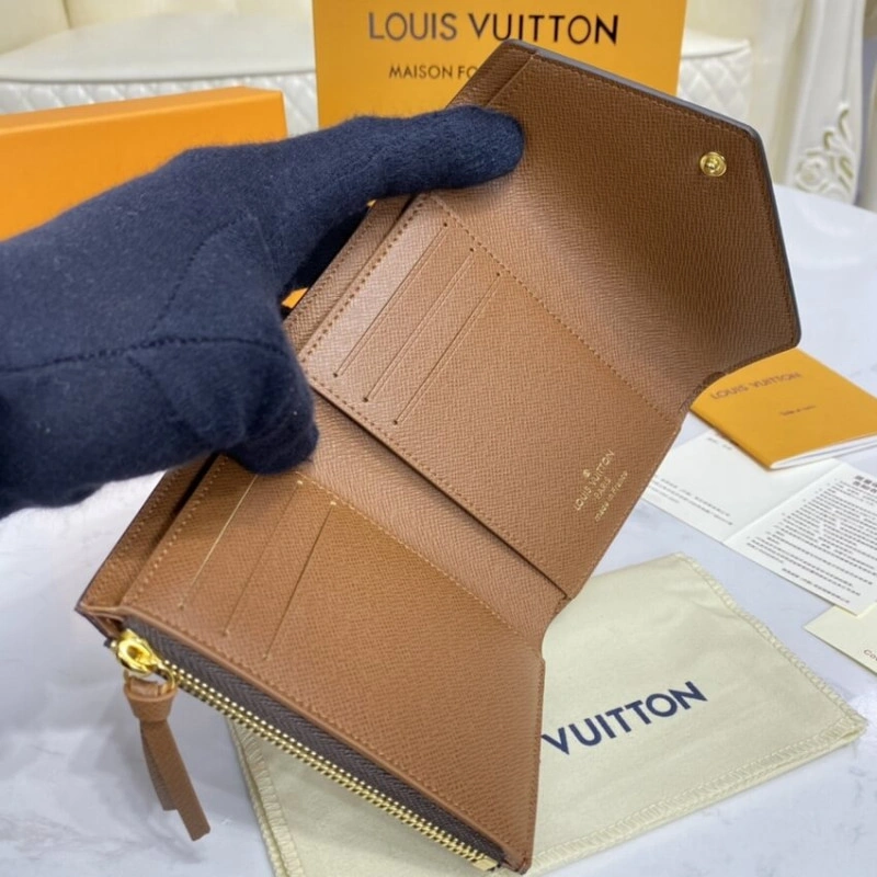 12 x 9.5 Louis Vuitton Monogram Canvas Victorine Wallet Brown - Image 7