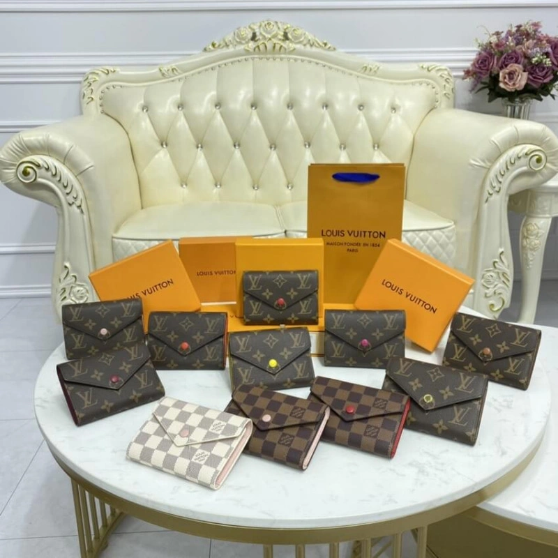 Grained c Louis Vuitton Monogram Canvas Victorine Wallet Fuchsia - Image 11