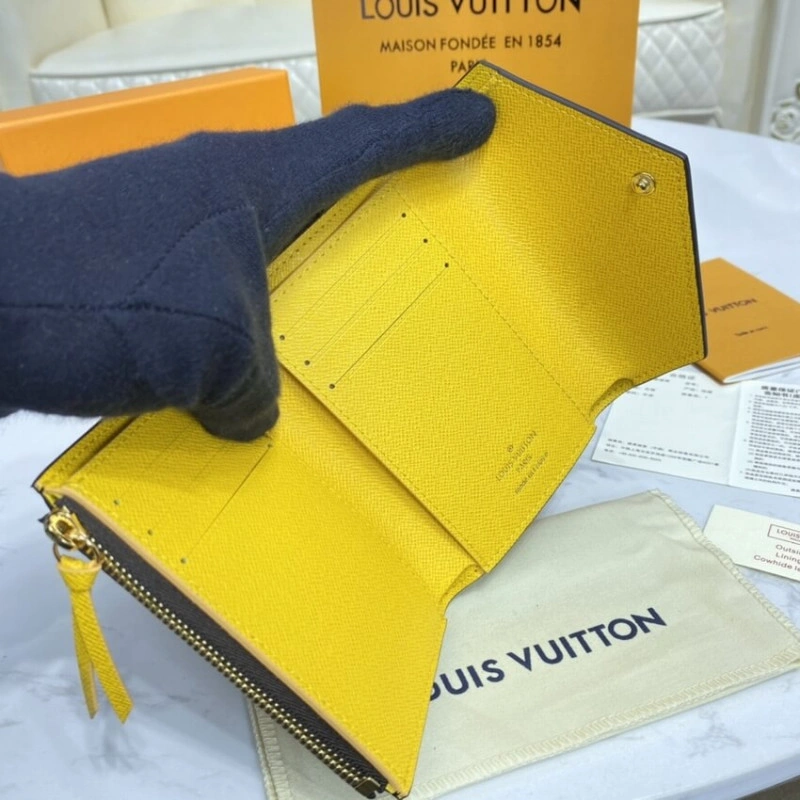 12 x 9.5 Louis Vuitton Monogram Canvas Victorine Wallet Yellow - Image 7