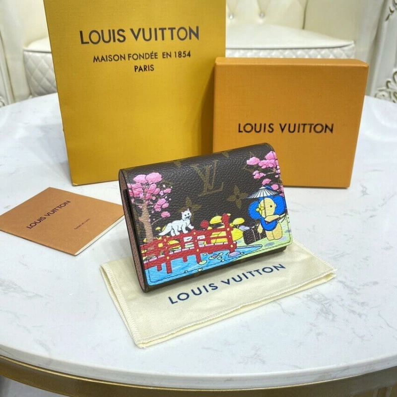 6 card sl Louis Vuitton Monogram Canvas Victorine Wallet - Image 3