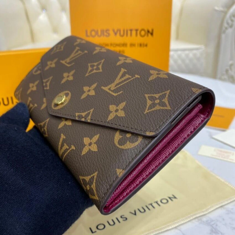 Press stu Louis Vuitton Monogram Cavas Sarah Wallet Fuchsia - Image 3