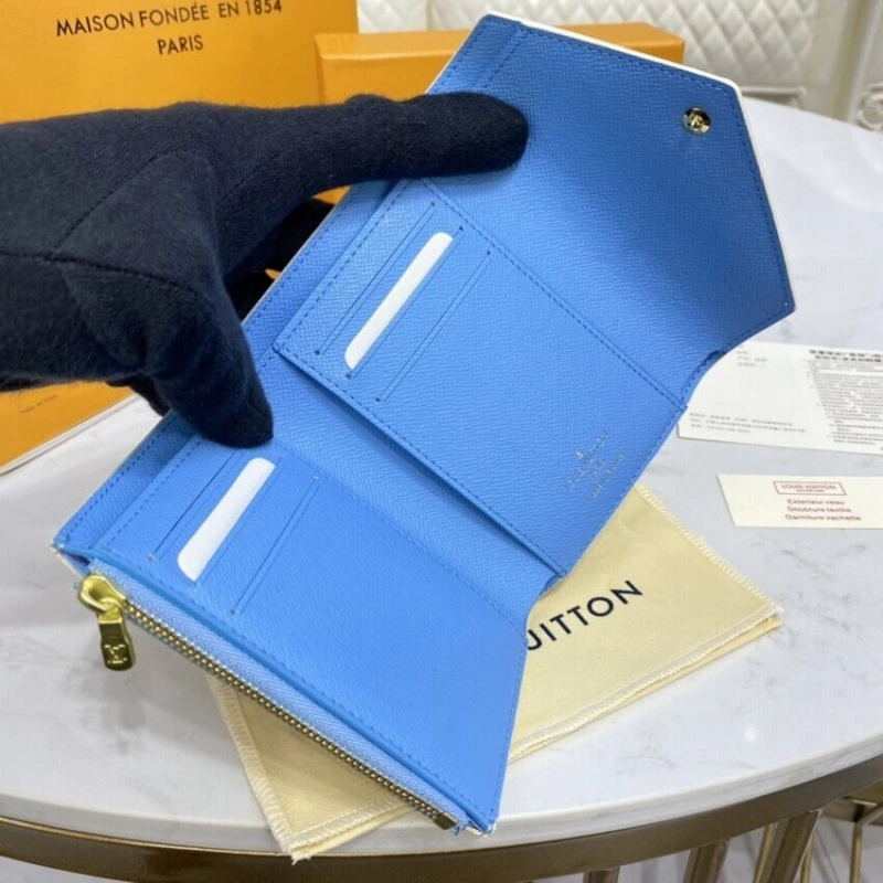 Goldcolou Louis Vuitton Victorine Wallet Blue - Image 10