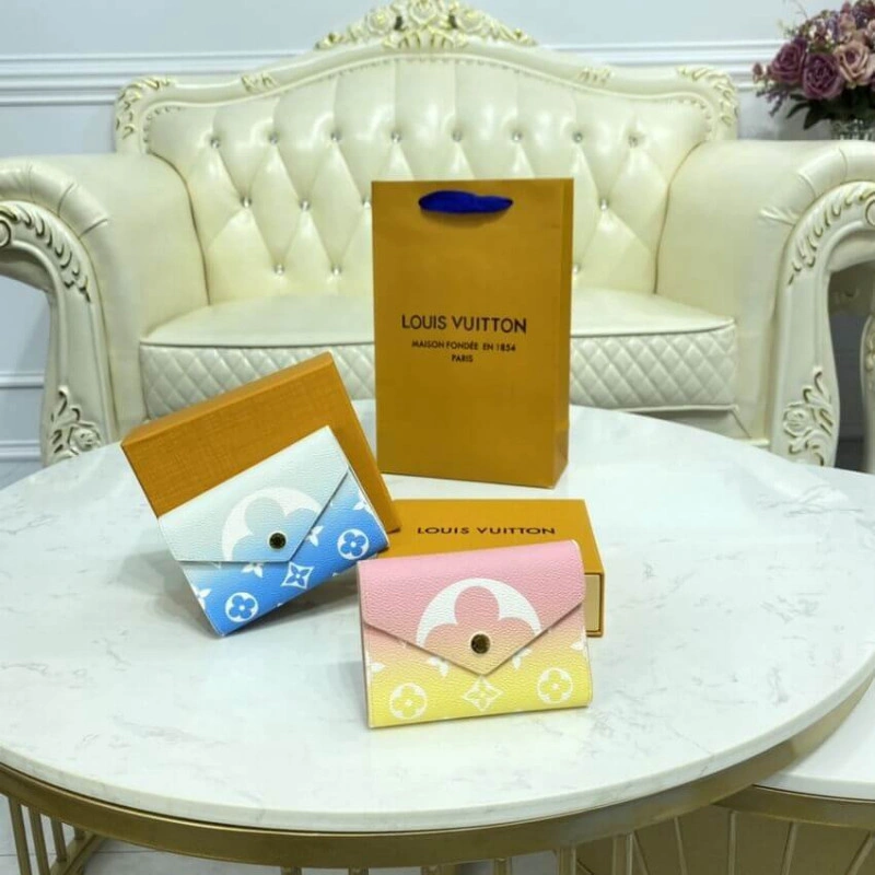 Goldcolou Louis Vuitton Victorine Wallet Blue - Image 12