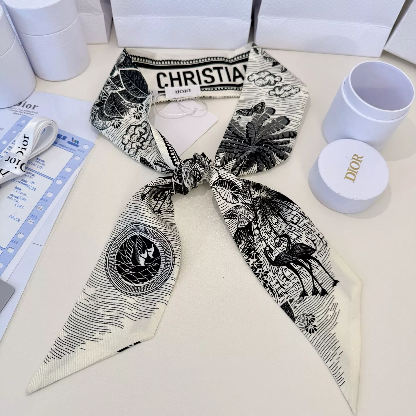 Minimalist 6858 Christian Dior Silk Scarf - Image 3