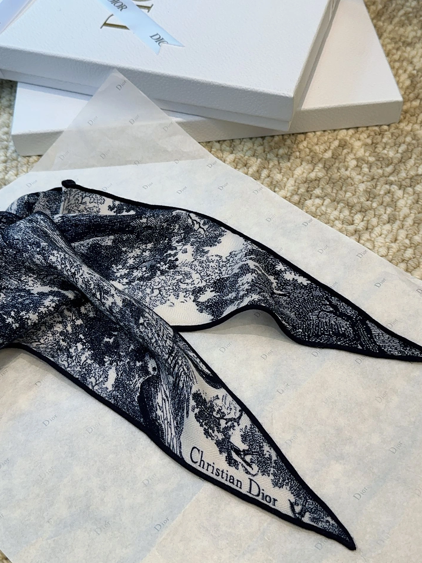 Reliable 9588 Christian Dior Silk Scarf - Image 6