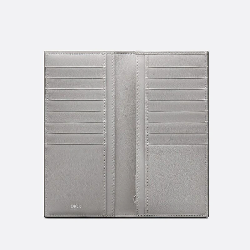 SmartChoice 807 Large Dior Vertical Wallet CD Diamond Motif Canvas Grey - Image 3