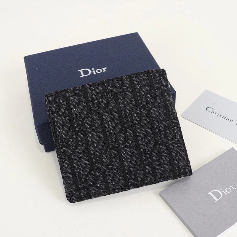SportInspired 8313 Dior Bi-Fold Wallet Oblique Motif Canvas Black - Image 3