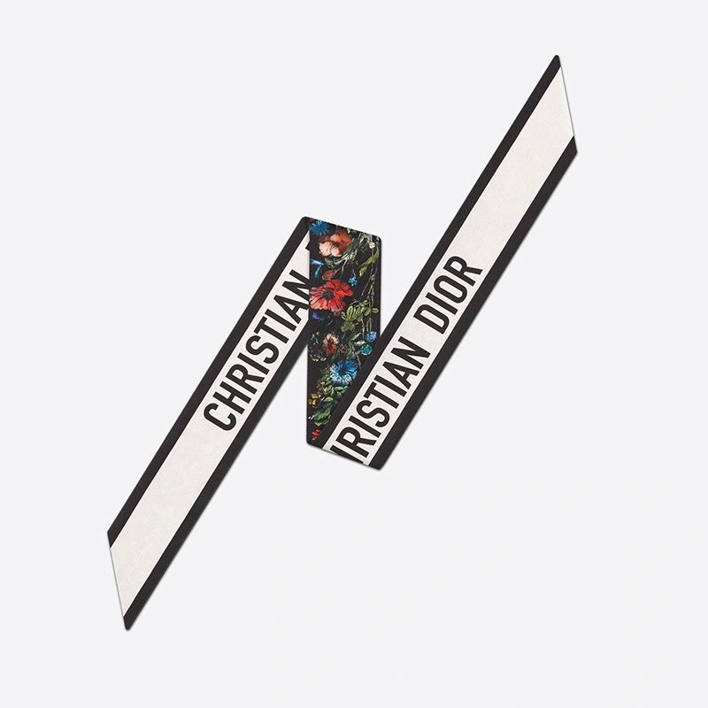 TopPick 805 Dior Mitzah Twill D-Millefiori Motif Silk Black - Image 3