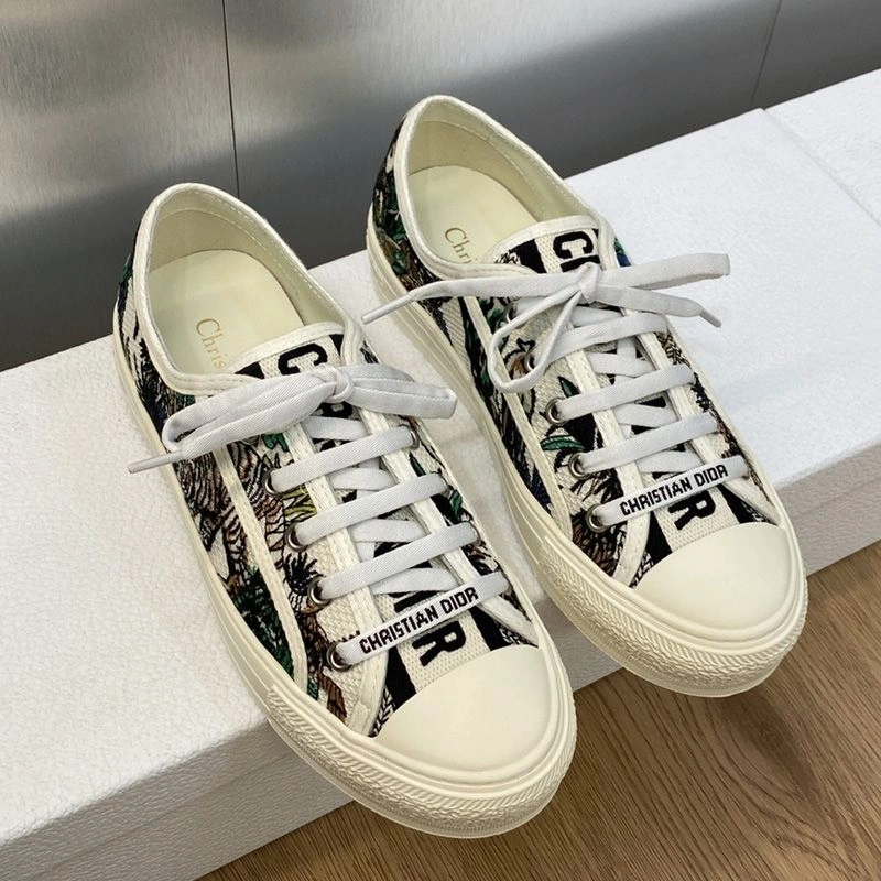 Walk'n'Dior Sneakers Women Etoile de Voyage Motif Canvas Multicolor Fashionable 5573 - Image 3