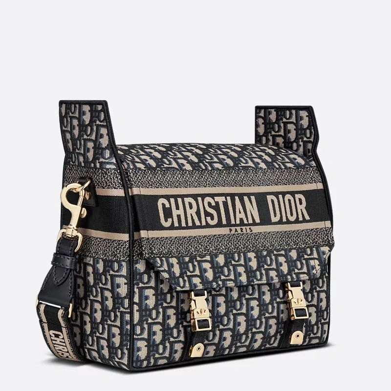 WellDesigned 2599 Medium Diorcamp Messenger In Oblique Motif Canvas Blue - Image 3