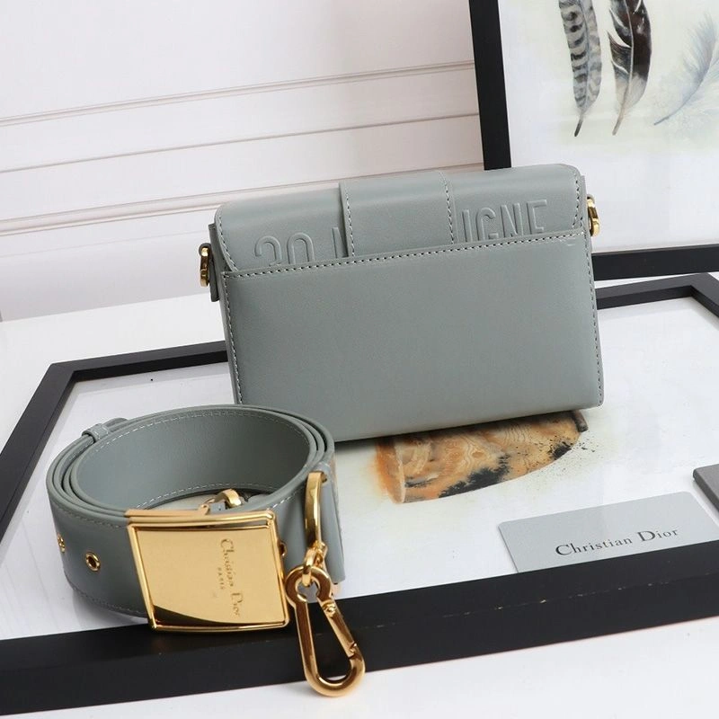 WellDesigned 8520 Dior 30 Montaigne Box Bag In Calfskin Grey - Image 3