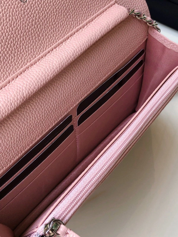 CHANEL CHAIN WALLET CAVIAR WITH SILVER HARDWARE HighQuality 716 - Image 7