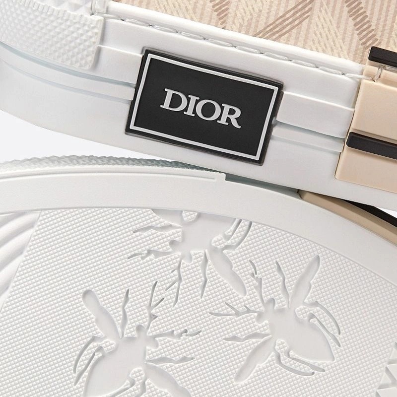 Dior B23 Sneakers Unisex CD Diamond Motif Canvas Brown - Image 4