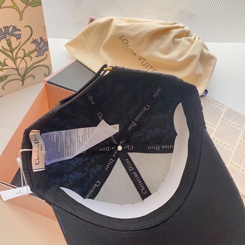 Dior Baseball Cap Oblique Motif Canvas Black - Image 3