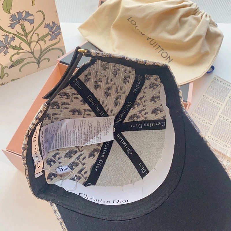 Dior Baseball Cap Oblique Motif Canvas Khaki - Image 3