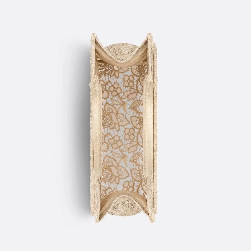 Dior Book Tote Macrame D-Lace Motif Canvas Beige - Image 4