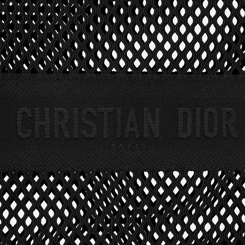 Dior Book Tote Mesh Motif Canvas Black - Image 4
