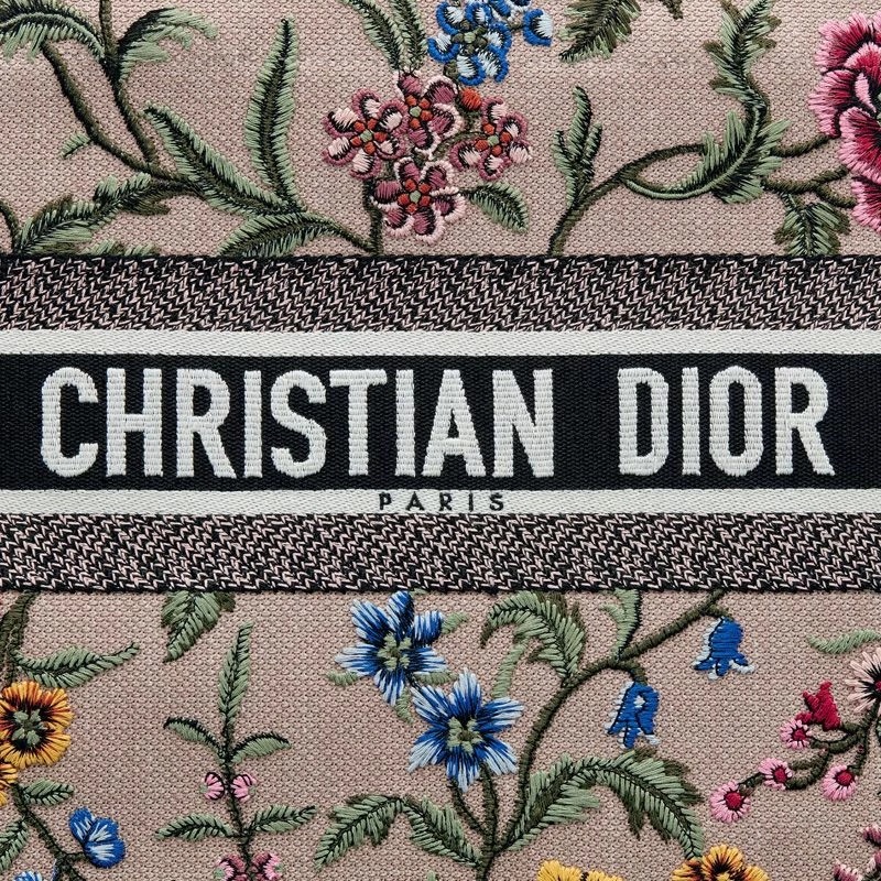 Dior Book Tote Petites Fleurs Motif Canvas Pink - Image 5